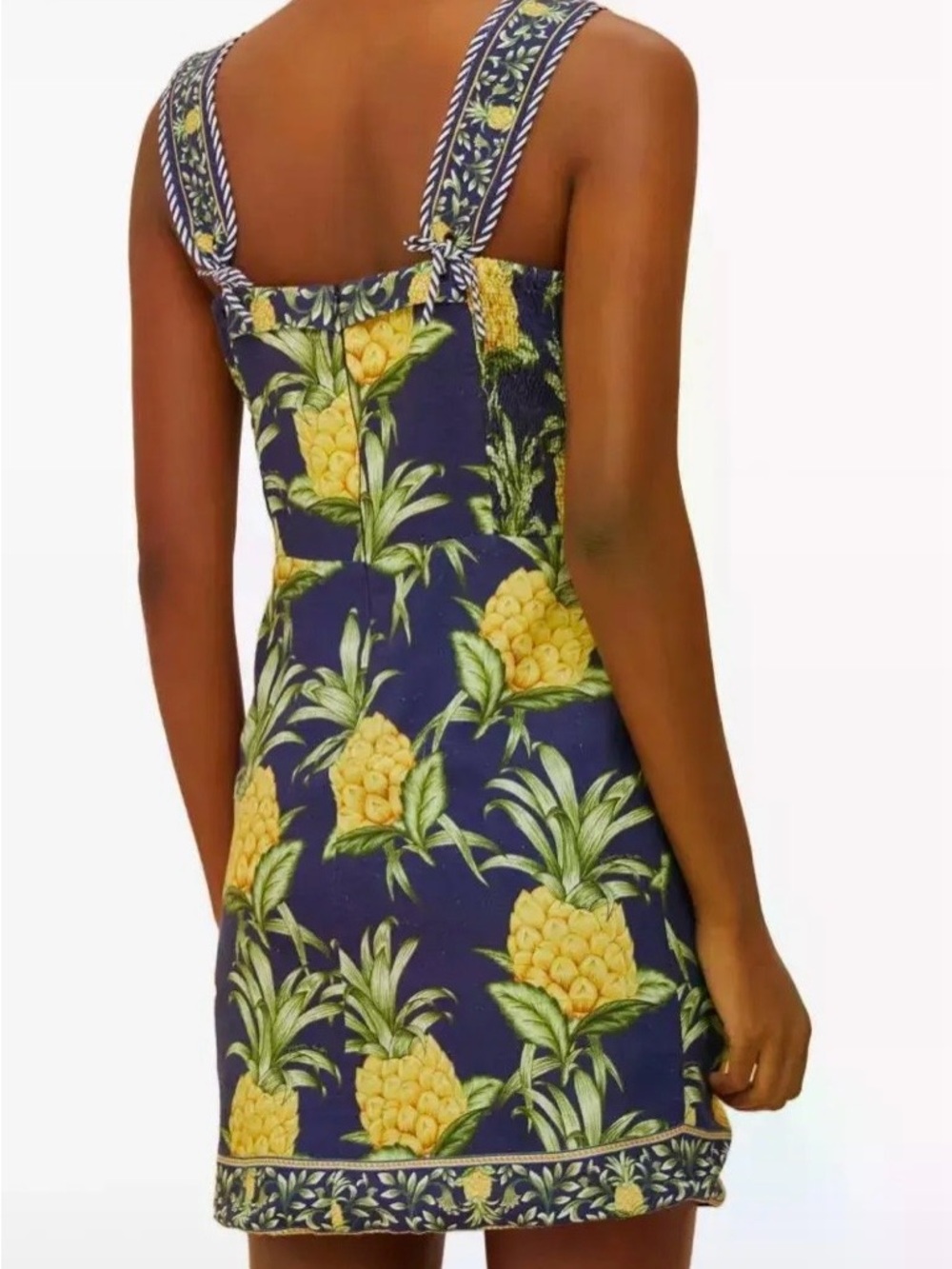 NWT! FARM Rio Pineapple Tie Laced Mini Dress ~ L - Picture 3 of 10